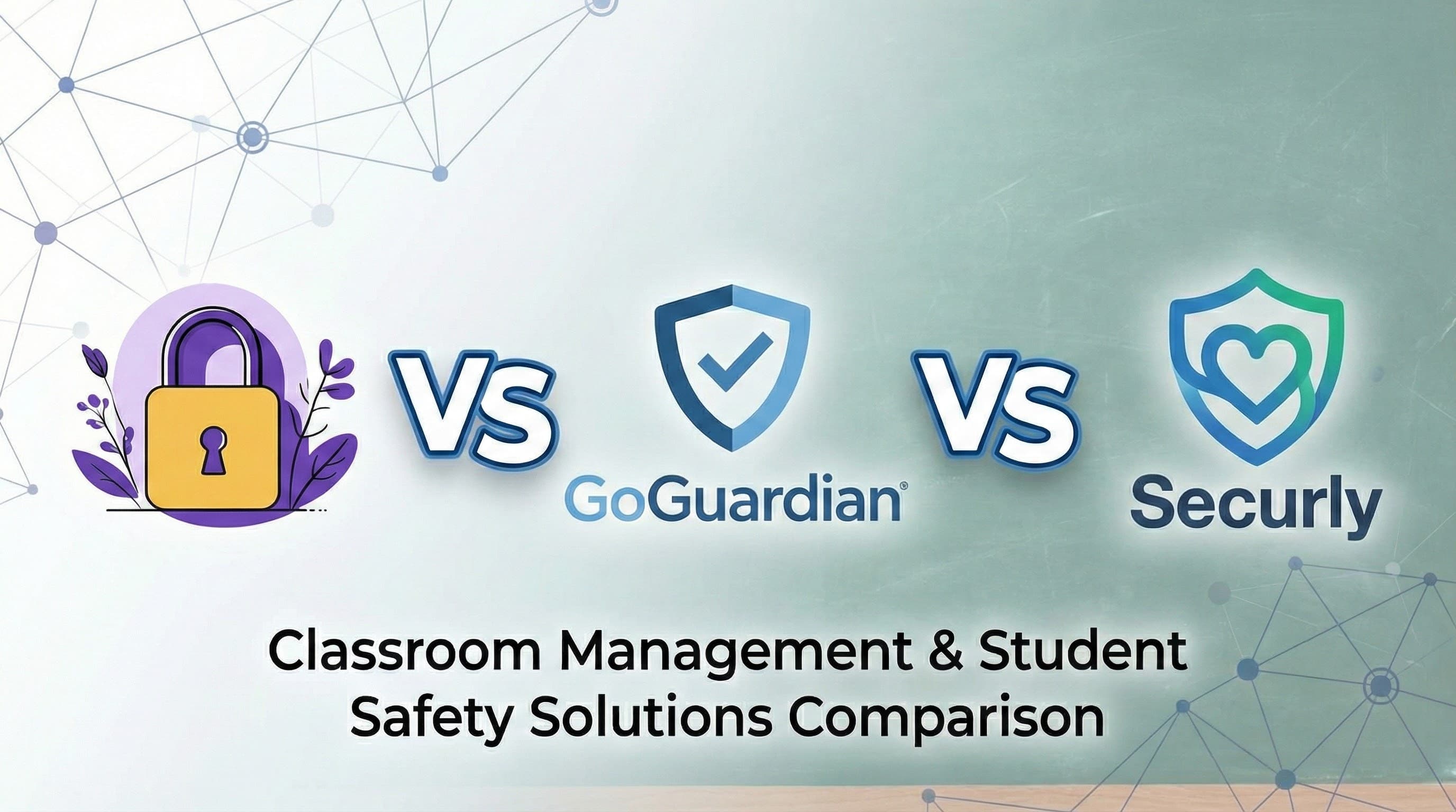 Comparison chart of Focus Room, GoGuardian, and Securly features