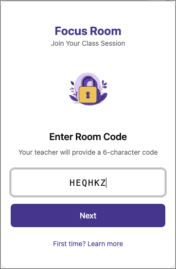 Enter room code