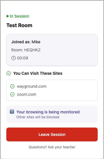 Joined room view